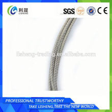 6 * 19 Cuerda de alambre de acero revestido de PVC